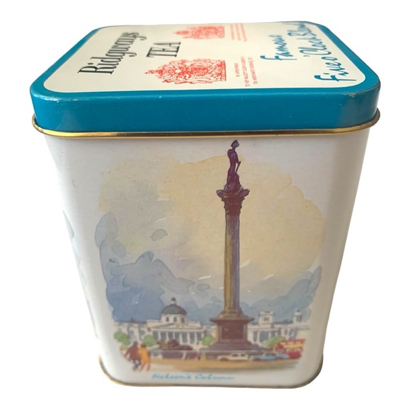 VTG Ridgways Tea Big Ben England Landscape Metal Tea Tin Collectible Canister - Picture 8 of 12